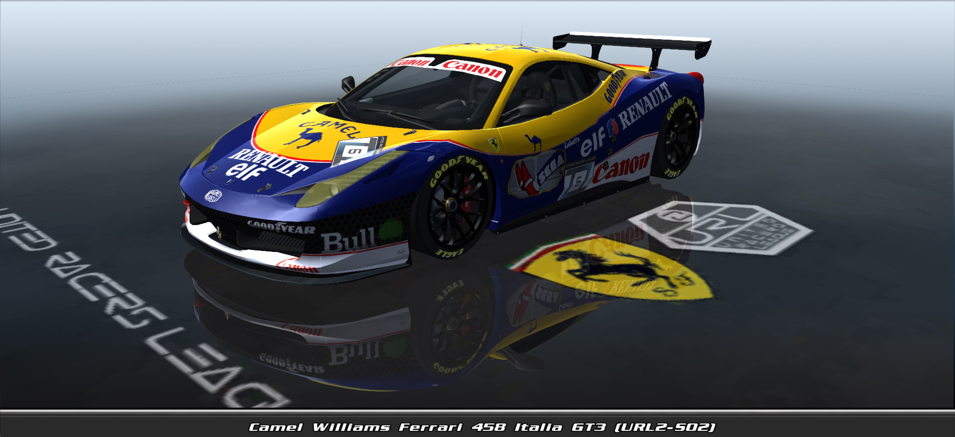 Camel Williams, Ferrari 458 Italia Gt3 (url2-s02) #12206, Driven By Mansell