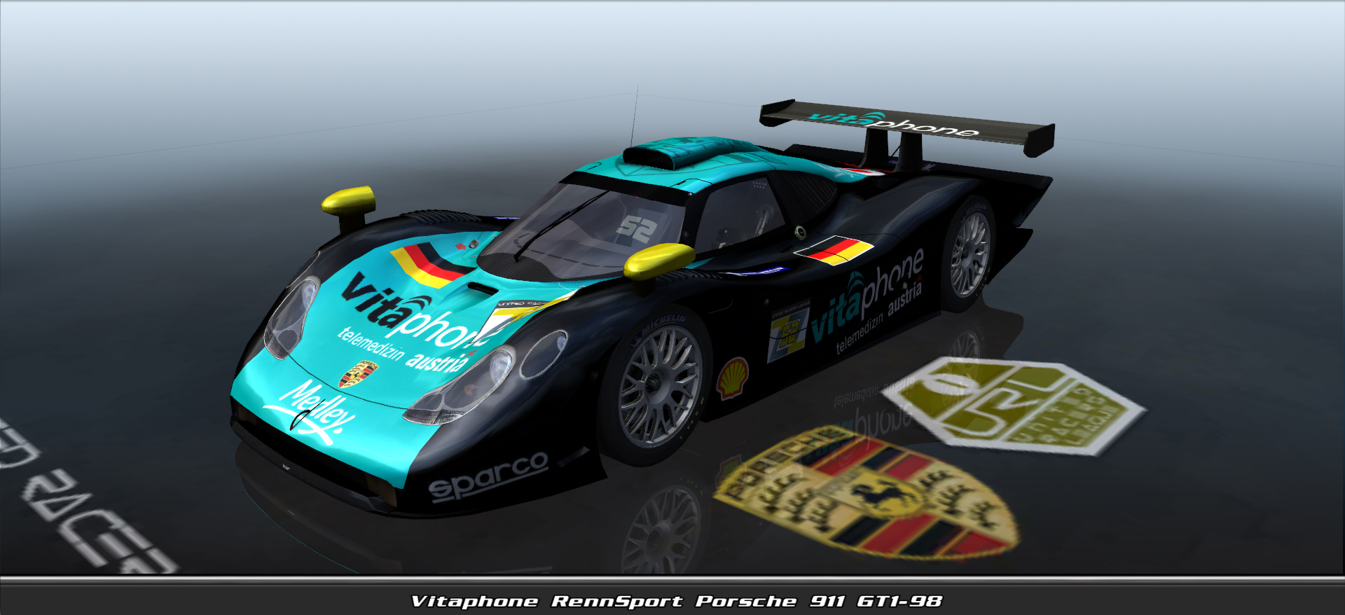 Vitaphone Rennsport, Porsche 911 Gt1-98 #3152, Driven By Miguel Santiago Carou