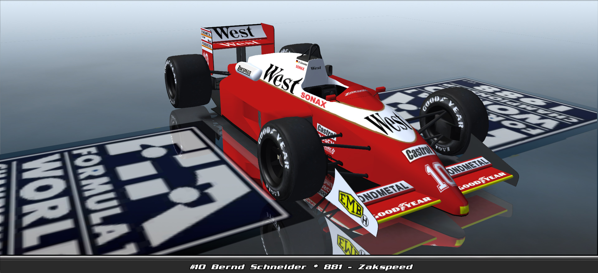 #10 Bernd Schneider * 881 -, Zakspeed #88010, Driven By Bernd Schneider