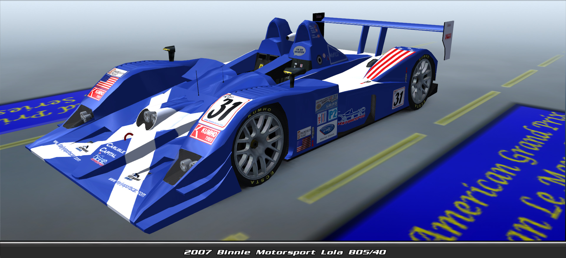 2007 Binnie Motorsport, Lola B05/40 #7131, Driven By William Binnie